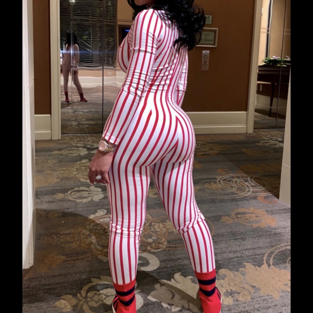 SO REAL stripped bodysuit